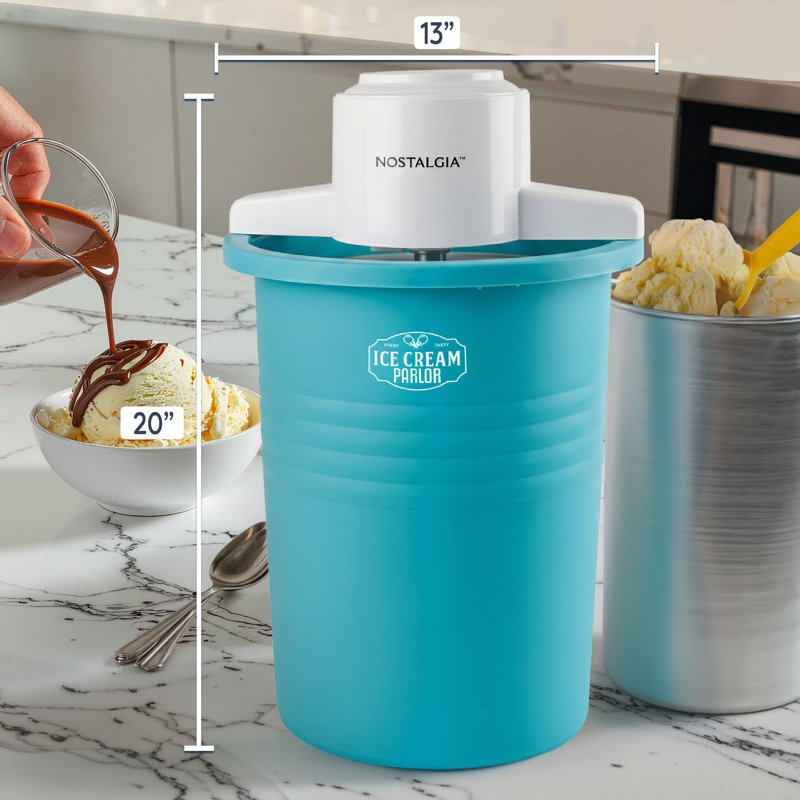 6-Quart Parlor Electric Ice Cream Maker, 6-Quart Parlor Electric Ice Cream Maker, Blue