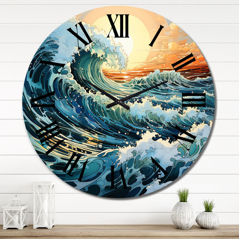 Horloge murale en métal, Très grand