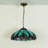Tiffany Pendant Lighting Stained Glass Hanging Light  18" Wide