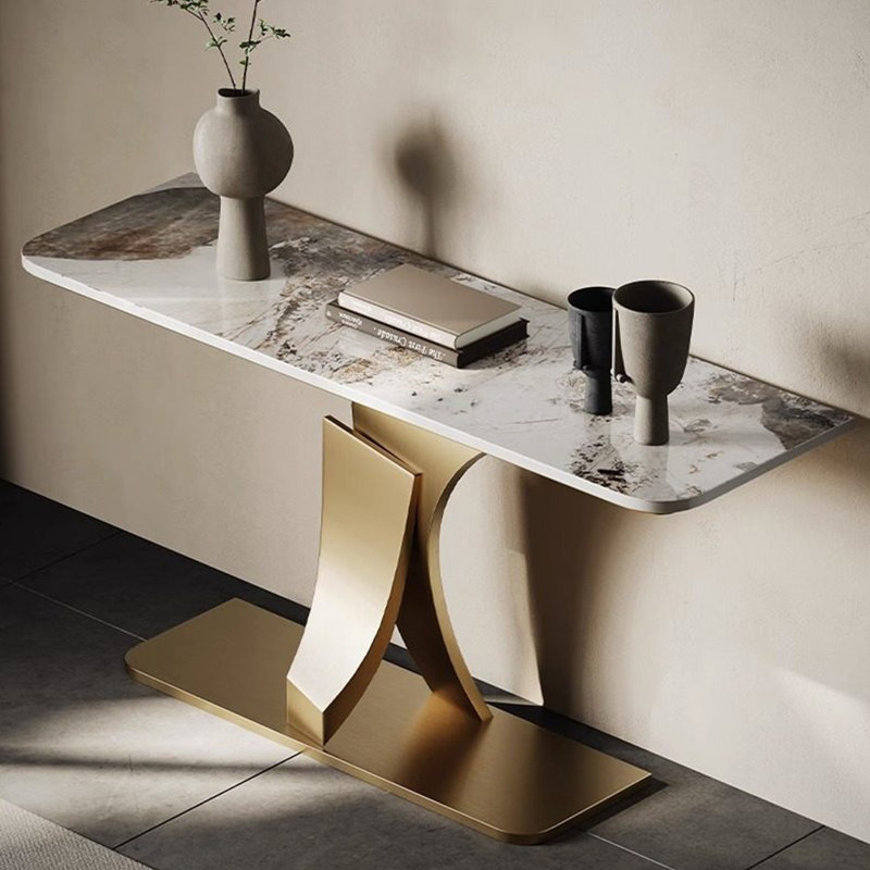 Console en métal de style italien, 33.4" H x 59" W x 13.7" D