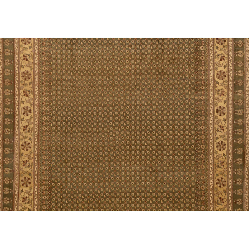 Tapis rectangulaire en laine noué à la main