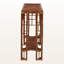 Console à structure géométrique en rotin Hachiro, H 35,08 po x l 54,88 po x P 14,76 po