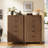 45" Fluted Design 5-drawers Dresser Organizer, Tall Chest Of Drawers-937482284