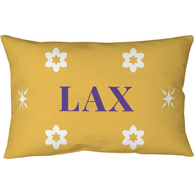 Coussin en simili suède LA Colors blanc, or et mauve 20 po x 14 po