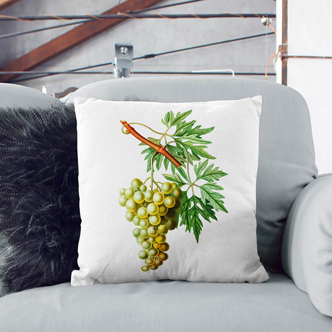 Grapes by Pierre-Joseph Redoute Cushion with Filling