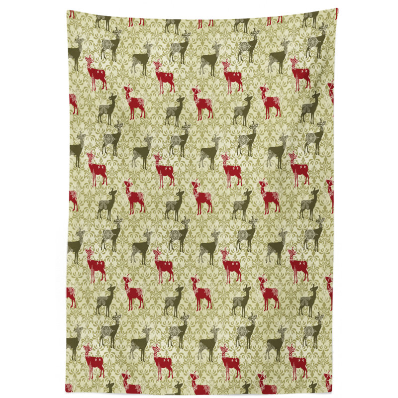Geometric Christmas Tablecloth, 84" L x 60" W