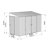 Absco Durango 10' W x 5' D Metal Galvanized Steel Weather Resistant 3 Door Lean-To Bike Shed Monument Gray-103562817