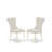 5 Piece Dining Room Table Set Includes a Rectangle Kitchen Table and 4 Doeskin Linen Fabric Parsons Dining Chairs, Linen White-582036838-582036837-582036836