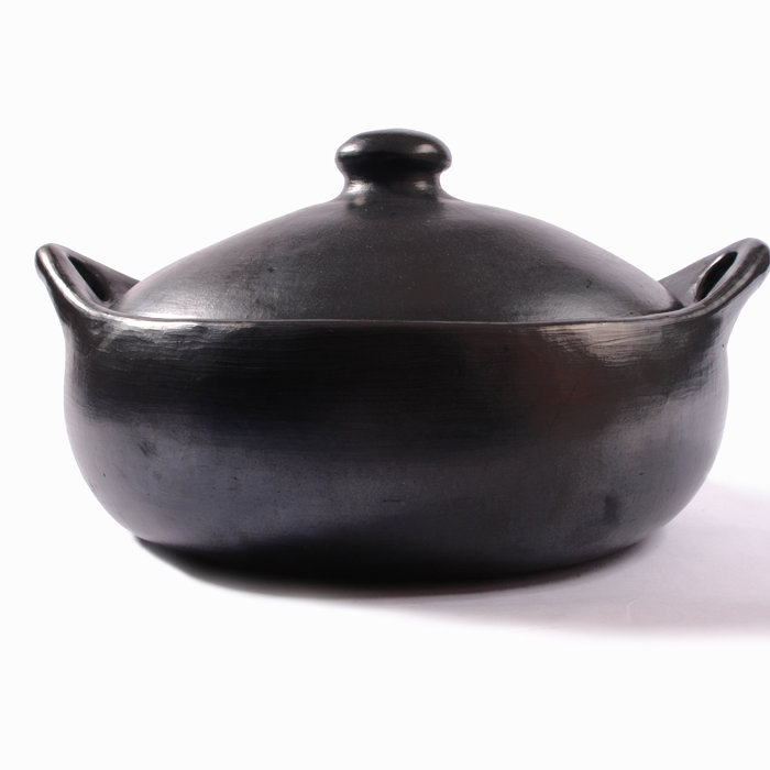 Ancient Cookware 6 Qt. Terracotta Round Flat Chamba Casserole with Lid ...