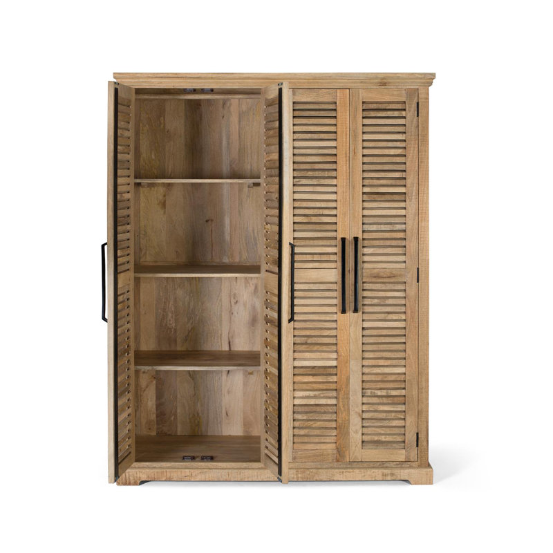 Bettendorf 4 Door Solid Wood Wardrobe