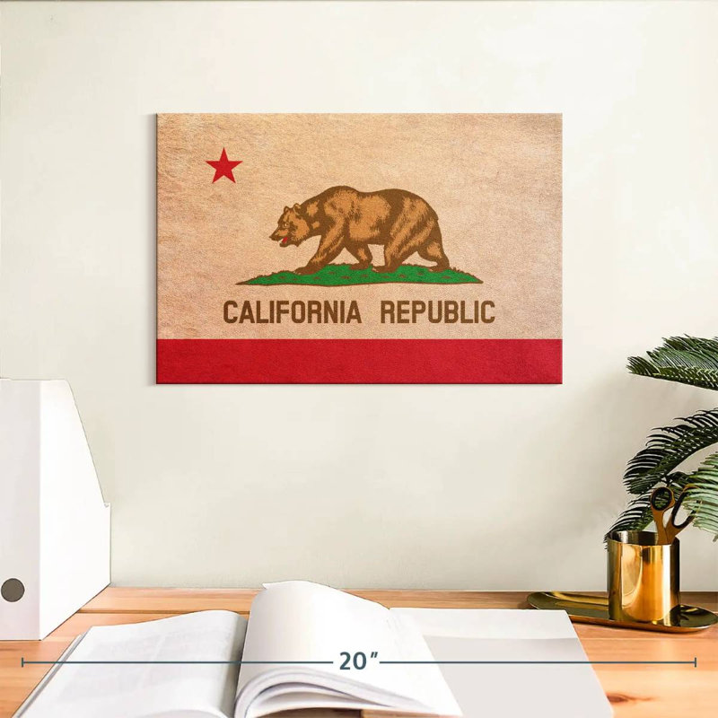Borges California Flag, 8" H x 12" W