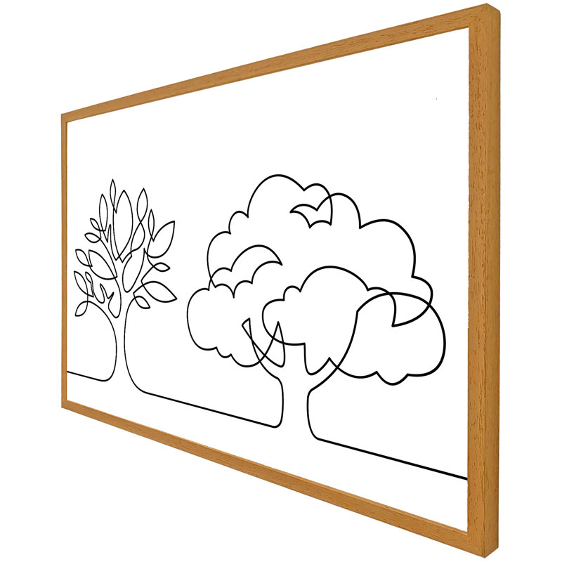 Arnitra Single Picture Frame Print, 76cm H x 114cm W x 4cm D, Oak Framed