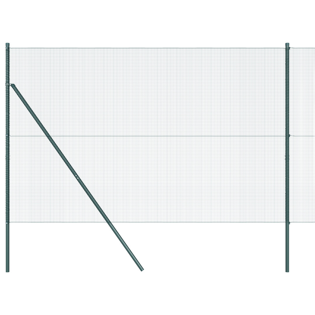 Vidaxl Welded Wire Fence With 7 Posts Steel