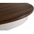 Solid Wood Round 45"x 45"x63"L Opens To Oval Extendable Dining Pedestal Table in White & Cocoa Brown With 18" Takeout Leaf (Seats 4-6)-281886288