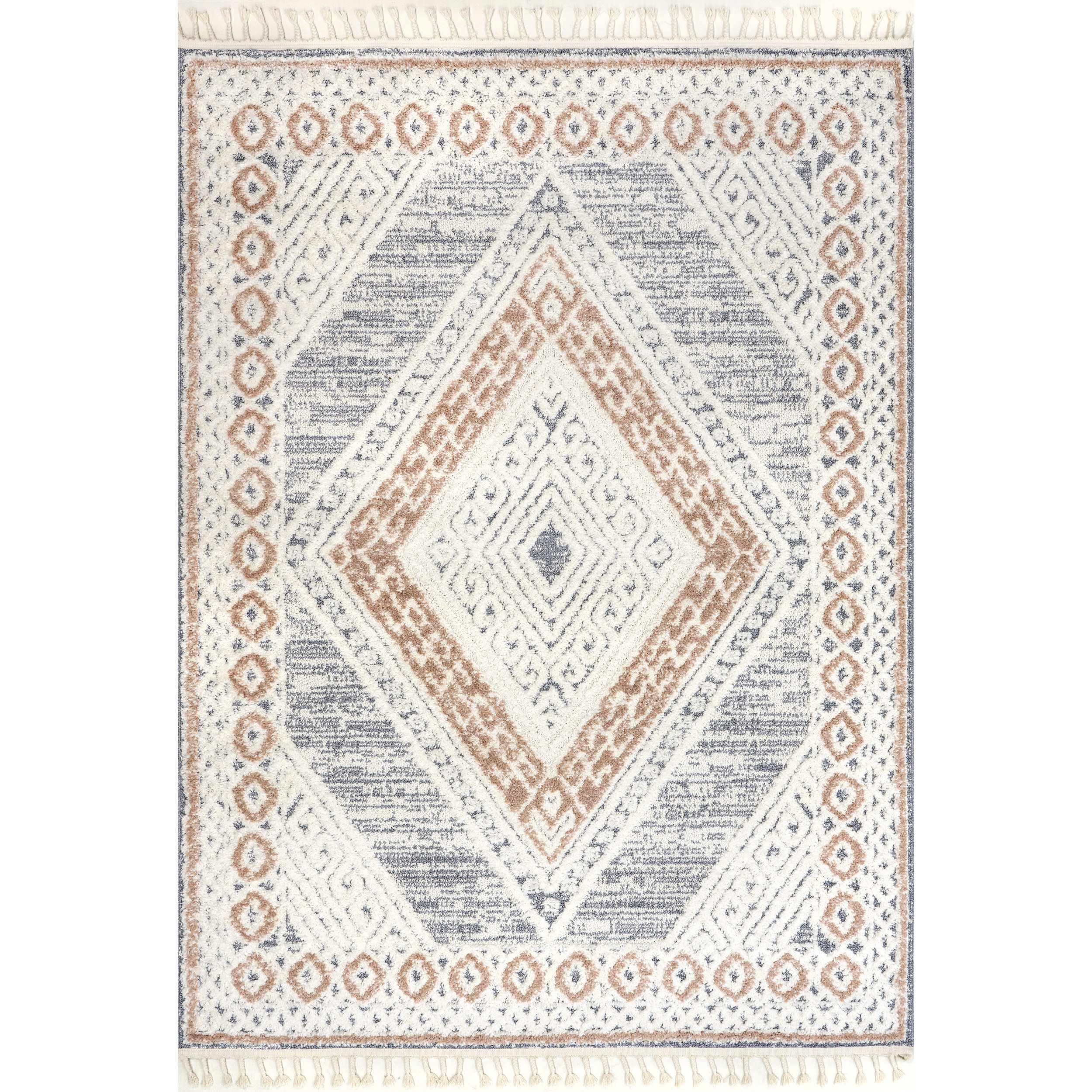 Union Rustic Acacia Raised Diamond Tasseled Area Rug & Reviews | Wayfair