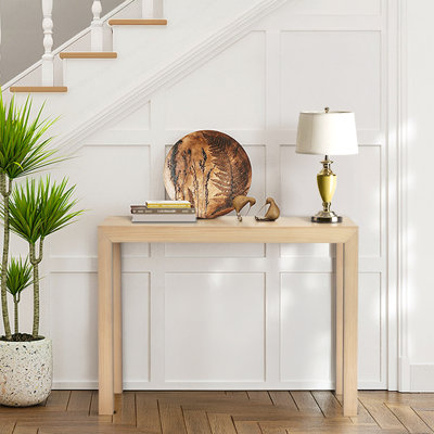 Console de 46 po en bois massif pour halls d'entrée et couloirs