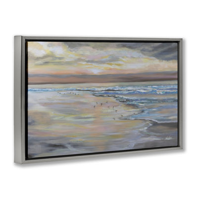 Cadre flottant Morning Run Beach View, design par Jeanette Vertentes