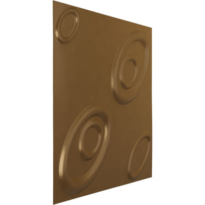 Panneau mural 3D décoratif EnduraWall l 19 5/8 po x H 19 5/8 po, ruée vers l'or métallique (couvre 2,67 pieds carrés)