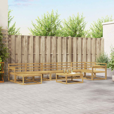 Outdoor Sofa Set 8 pcs Solid Acacia Wood Furniture Sectional Garden