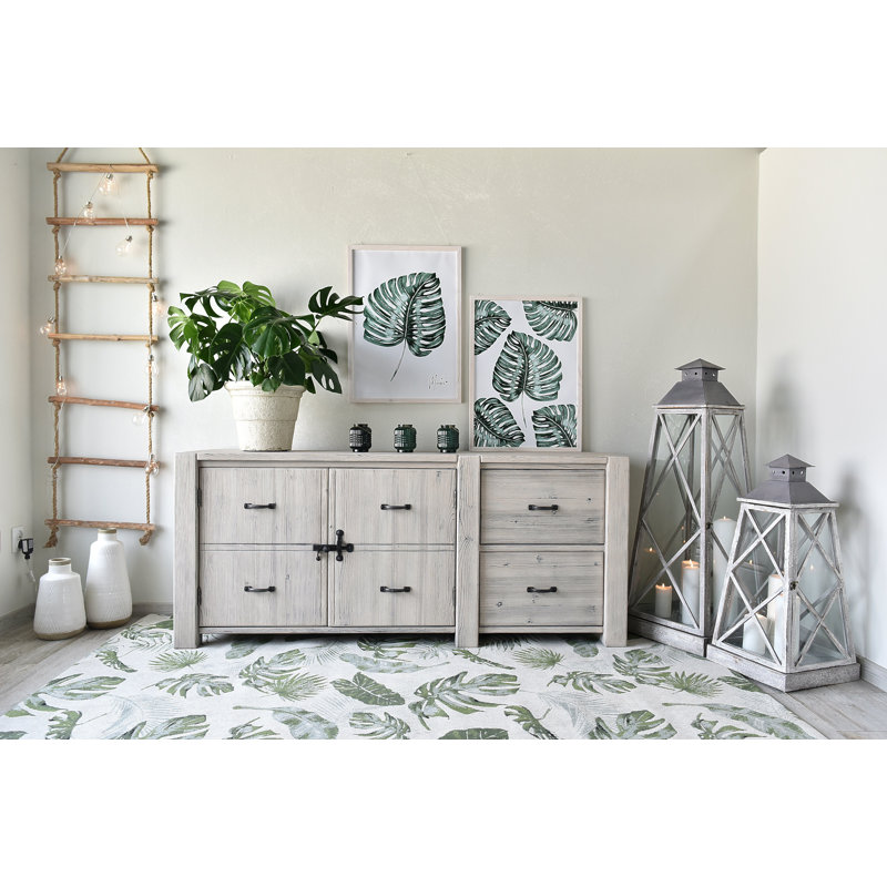 White Springs Solid Wood 180cm W 2 - Drawer Chest of Drawers