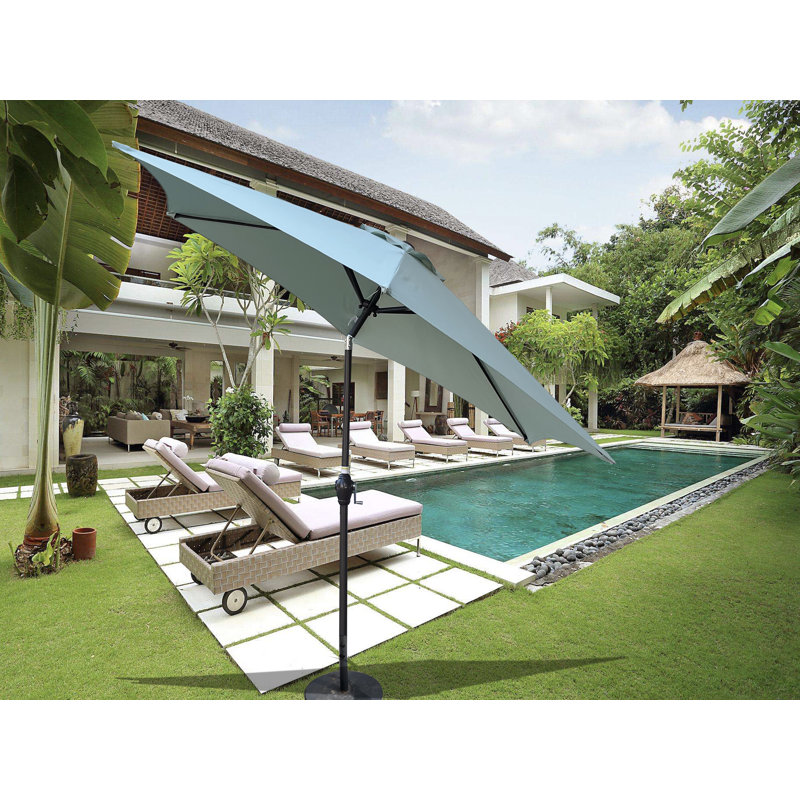 Parasol 9 pi avec manivelle et inclinaison, Marine