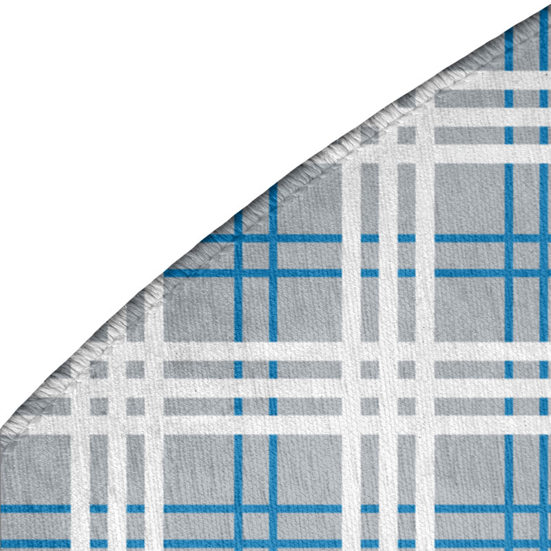 Plaid Indoor Rug, Round 5'