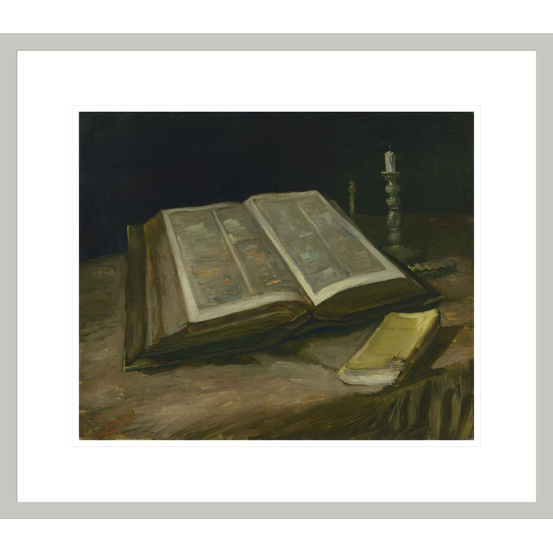 Nature morte avec la bible par Vincent van Gogh, impression giclée encadrée, 17,75 po H x 20,2 po L