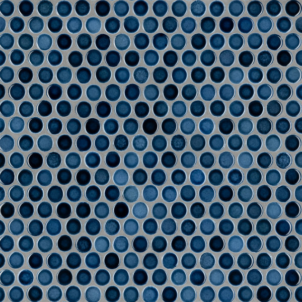 Hudson Penny Round 11-7/8 " x 12-5/8 " Porcelain Mosaic Floor and Wall Tile