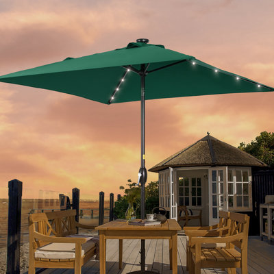 Salmas 6.5x6.5' Square Lighted Market Umbrella