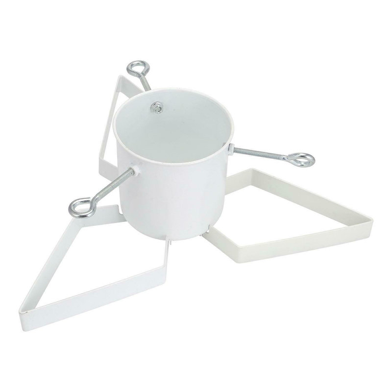 Cast Iron Artificial Tree Stand For Max. Tree Height 6 - 7.9 Ft., White