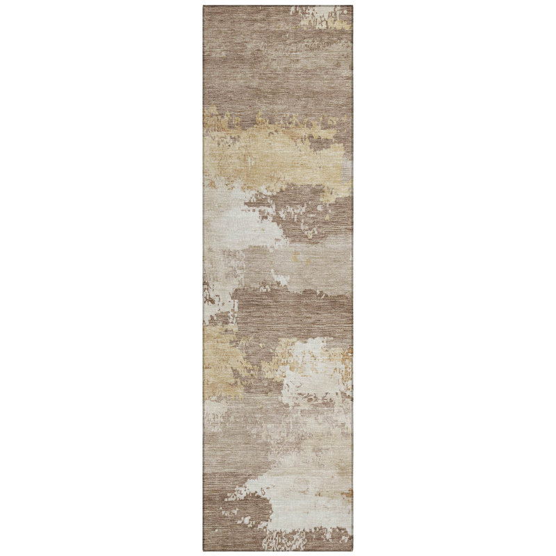 Machine Washable Indoor/Outdoor Karr ACN2372 Abstract Rug, Runner 2'3" x 7'6"