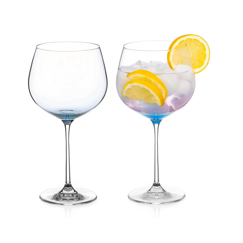 Gin Glasses - Set of 2, Blue Ombre