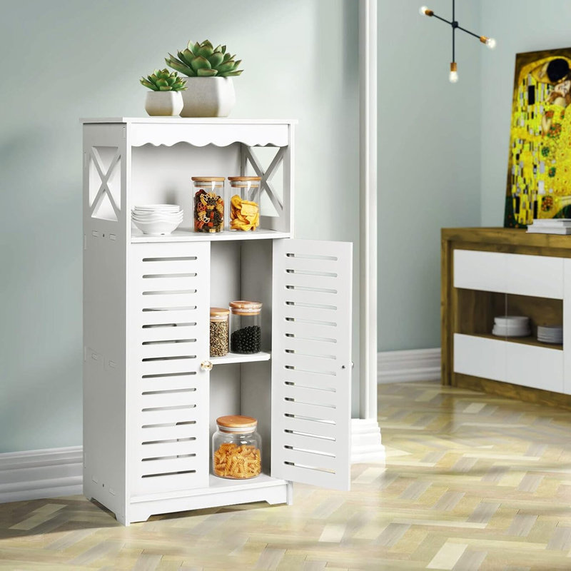 Armoire de rangement blanche sur pied