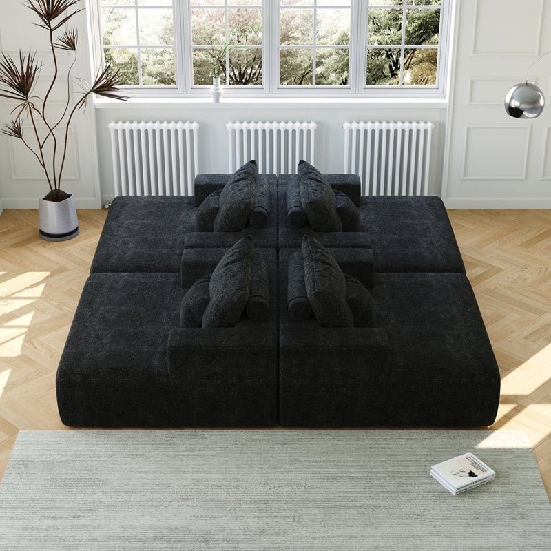 Méridienne 55 po Chenille, Chenille noire