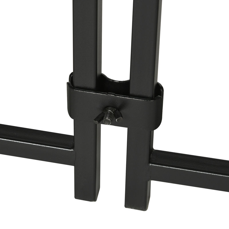 PawHut Black Heavy-Duty Metal Outdoor Dog Playpen with Cover