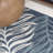 Gryta Coastal Casual Palm Frond Reversible Machine-Washable Cream/Navy Indoor/Outdoor Rug-1299449658