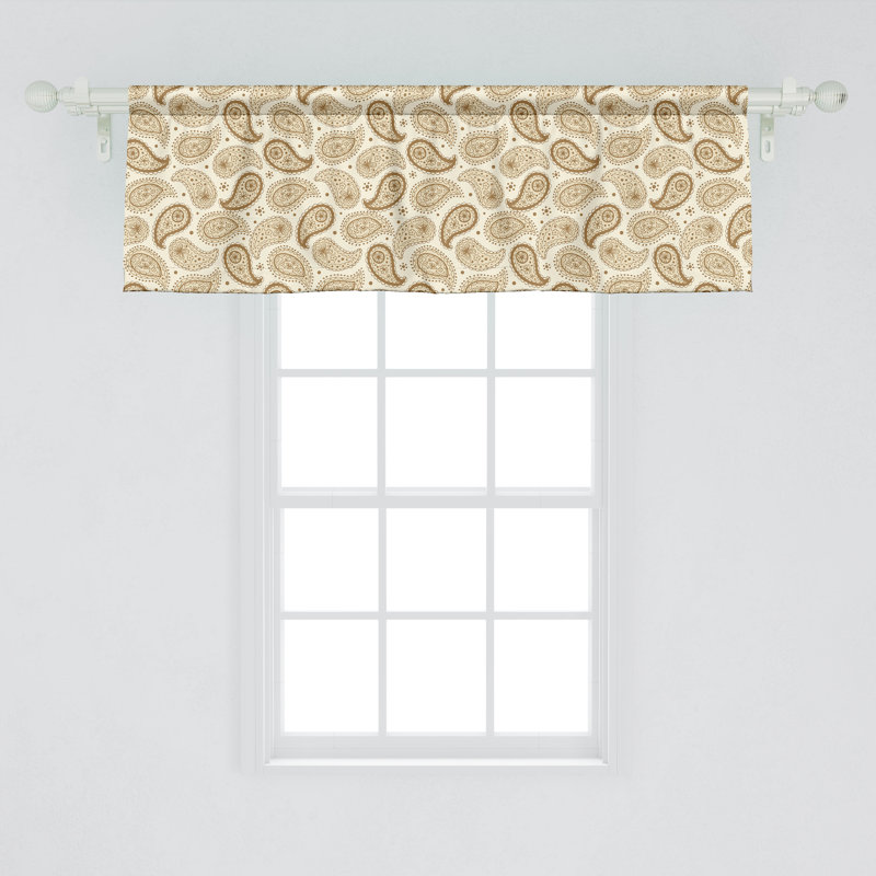 Cantonnière beige Ambesonne, L 12 po x L 54 po