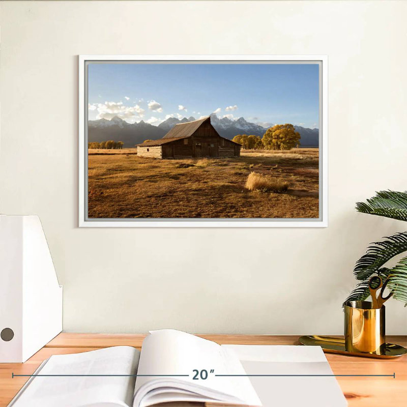 Wyoming Moulton Barn, Cadre flottant blanc, 37 po x 25 po