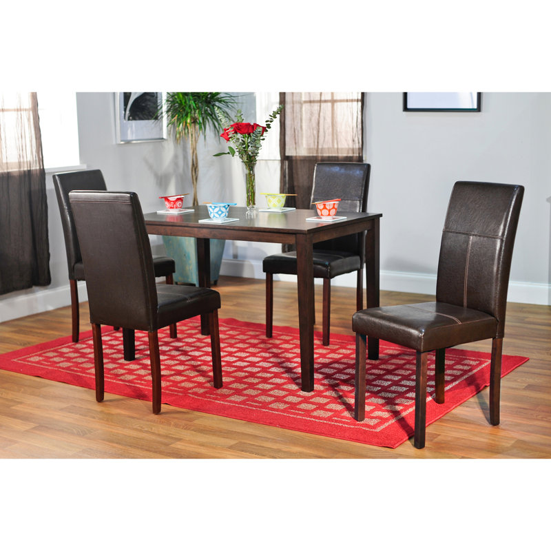 Bettega 5 - Piece Rubberwood Dining Set