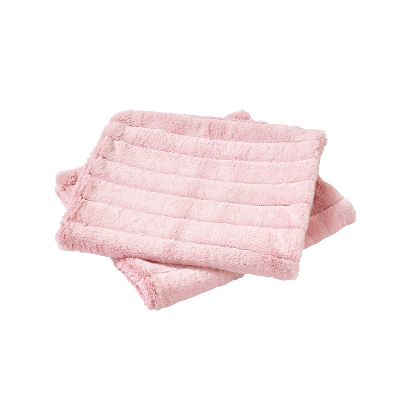 Housse de coussin en polyester Super Mink, Rose tendre