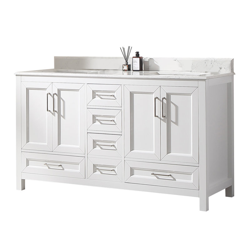 Ensemble de meuble-lavabo double 60 po Red Barrel Studio®