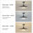 42" Retractable Ceiling Fan with LED Lights, Remote Control 6-Speed Invisible Fandelier, Modern Indoor Ceiling Fan for Bedroom Living Room-1942388835