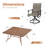 8-Person Patio Dining Set with 59" Square Table and Umbrella Hole + 8 Swivel Chairs-1696255940