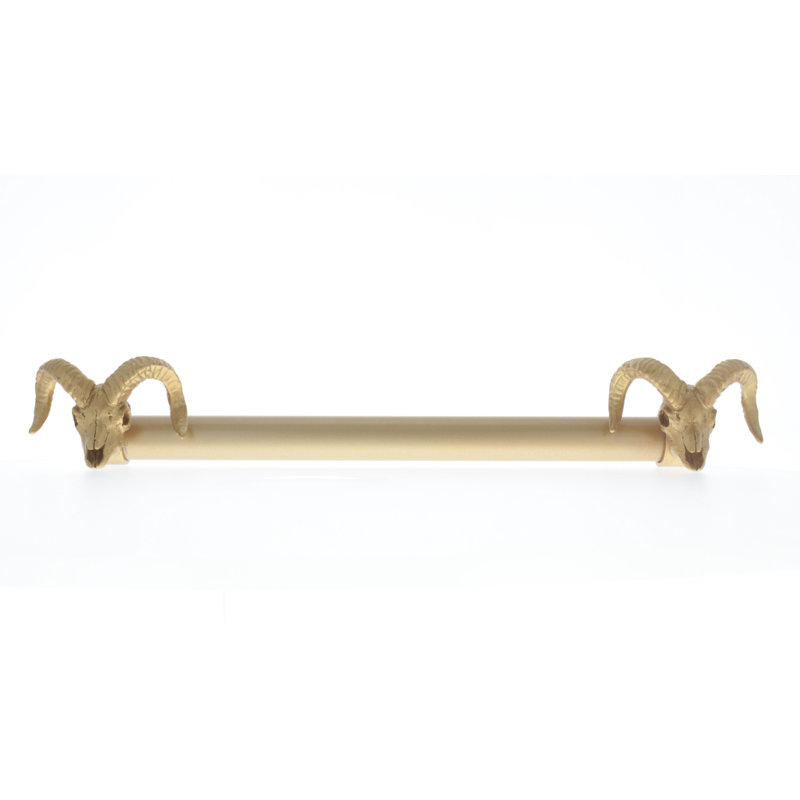 Isola Adjustable Single Curtain Rod, 1" H x 48" W x 1" D, Gold