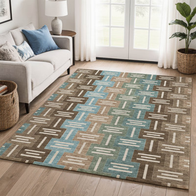 Tapis moderne lavable à la machine de qualité supérieure Mid-Century