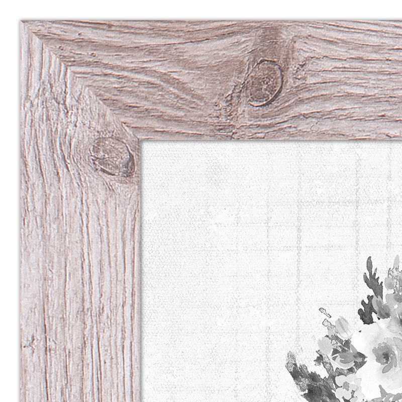Floral floral - Peinture sur cadre, Papier avec cadre blanc