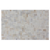 Natural Hide hand-tufted Leather Hide Ivory Area Rug