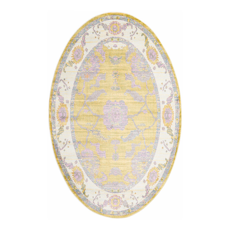 Haefner Geometric Indoor Rug, Oval 5'5" x 8'