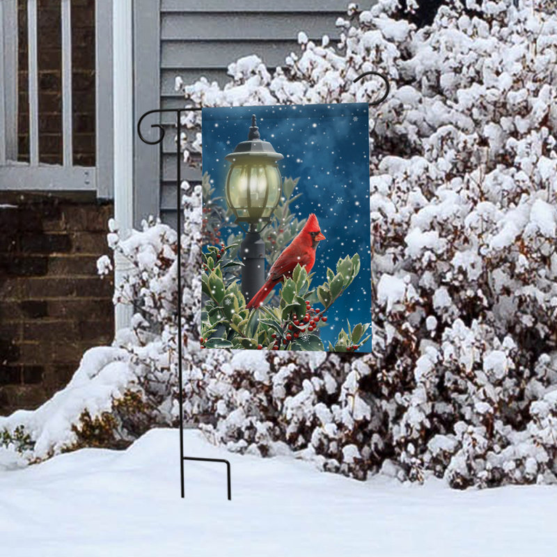 Winter Solitude Cardinal Garden Flag