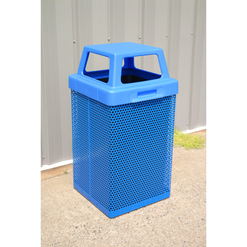 Poubelle 38 gallons, Bleu